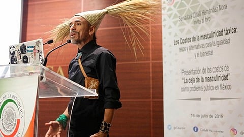 Albarrán relató algunos casos sobre el desarrollo de la violencia contra las mujeres y el acoso (Foto: Senado)