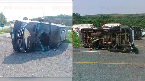 El suceso dejó
sin vida al conductor del transporte del servicio público, así como a otra persona, ambos
están en calidad de desconocidos
(Foto: RED 113)