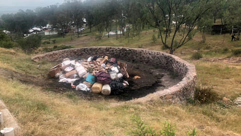 La destrucción se dio en las instalaciones del Centro de Adiestramiento Militar de la XII Región Militar, ubicado en Predio Peña del Coyote (Foto: Cortesía)