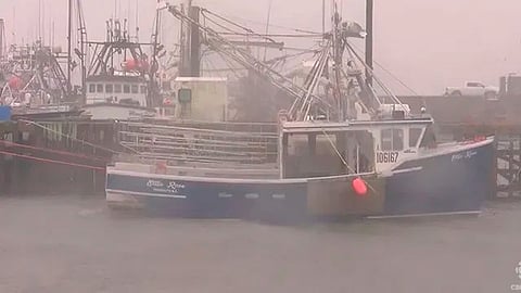 El huracán tocó tierra cerca de la ciudad de Halifax (Foto: captura de pantalla)