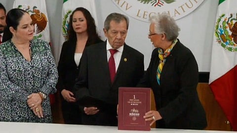 La secretaria dio un pequeño mensaje (Foto: captura de video)