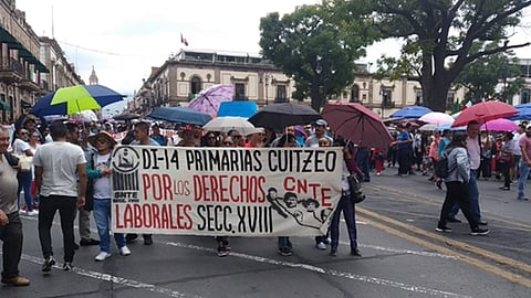 La CNTE aseguran que se deben bonos desde el año pasado (Foto: Guadalupe Martínez)