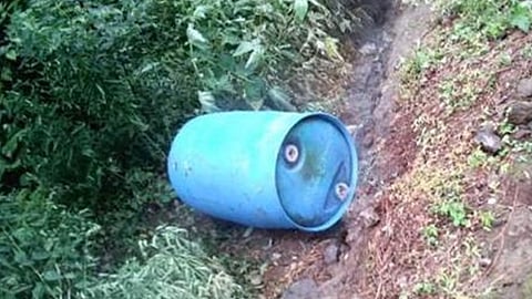 Dicho recipiente fue encontrado en las inmediaciones de una brecha (Foto: cortesía)