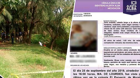 Respondía al nombre de
María de Lourdes S., de 63 años de edad (Foto: RED 113)