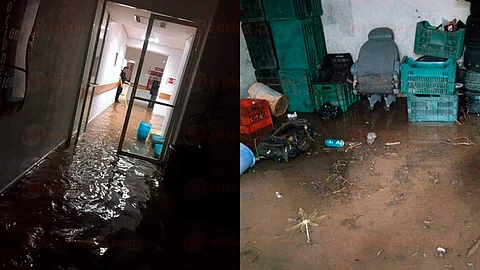 La cantidad de agua tapó las alcantarillas (Foto: Magdalena Alonso)