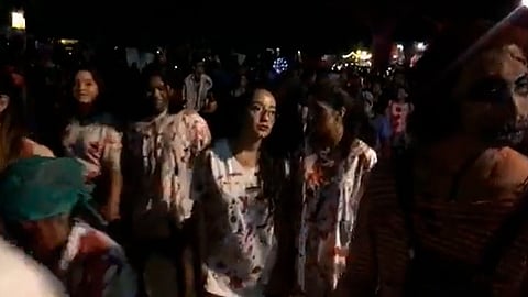 Mantienen operativo de seguridad en el Zombie Walk Morelia