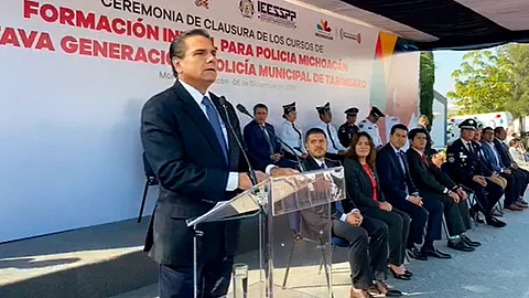 El mandatario clausuró del curso de Formación Inicial para Policía Estatal Preventiva (Foto: Captura de pantalla)