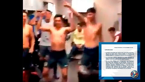 Fueron jugadores del Club América sub-17 quienes se grabaron burlándose de la consigna feminista “Y la culpa no era mía…” (Foto: Captura)