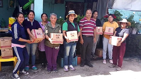 Habitantes de la comunidad de San Pedro Pareo en el municipio de Pátzcuaro (Foto Cortesía)