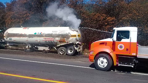La limpieza se realizó en el kilómetro 265 de la Autopista (Foto: cortesía)