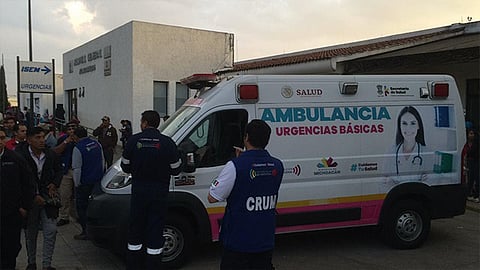 A bordo del autobús viajaban 57 pasajeros, originarios de la comunidad purépecha de Capácuaro (Foto: cortesía)