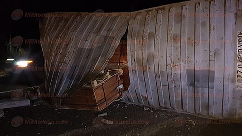 Dicho contenedor ha provocado congetionamiento vehicular (Foto: cortesía)