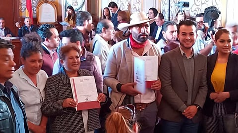 Se hizo la declaración de validez y toma de protesta del nuevo titular de la Tenencia Morelos (Foto: Fátima Miranda)