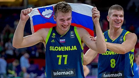Luka Doncic en el partido de Eslovenia vs España (Foto: Flcikr.com/BaloncestoFEB