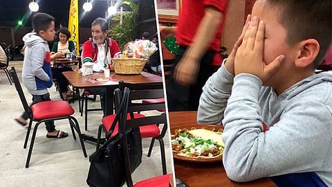 La madre del niño compartió el momento en sus redes sociales (Foto: FB/Karen Espinosa Melgarejo)