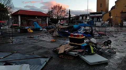 Este jueves, fuertes vientos dejaron casas afectadas (Foto: Cortesía)