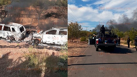 Enfrentamientos en Churumuco dejan autos en llamas y un policía muerto