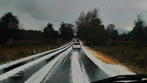 La lluvia azotó regiones desde Uruapan, Capacuaro, San Lorenzo, Pomacuarán, Paracho (Foto: RED 113)