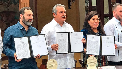 El presidente municipal, Raúl Morón, consolidó la carta intención con apoyo del organismo internacional (Foto Cortesía)