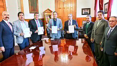 Llevaron a cabo la firma de Contrato de Comodato de la Sala de Oralidad de La Piedad al Poder Judicial (Foto Cortesía)