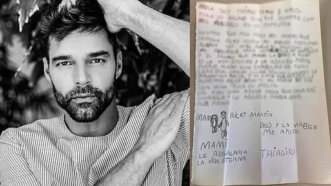 Niño escribe emotiva carta a Ricky Martin, pide conozca a su mamá enferma