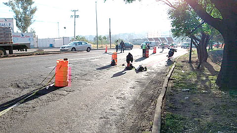 El Gobierno de Morelia ya atiende el hundimiento (Foto Cortesía)