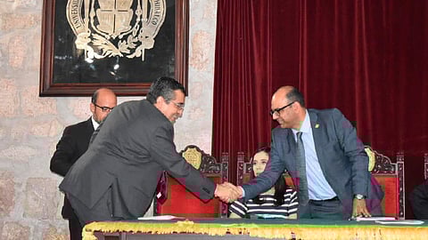 El Consejero Jurídico acudió como representante del titular del Ejecutivo a la toma de protesta del Consejo Directivo Electo de la Barra de Abogados - Colegio de Abogados A.C. (Foto Cortesía)