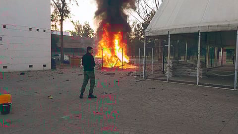 La explosión ocurrió en las instalaciones de la GN en Celaya (Foto: @MxProactivo)
Por: Salvador Gaytán