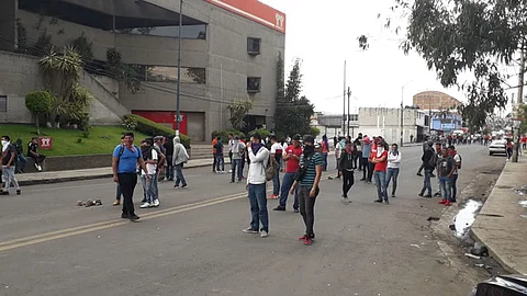 Estudiantes se manifiestan al sur de la ciudad (Foto: Cortesía)