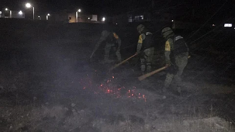 Personal Castrense, así como Protección Civil y Bomberos, lograron controlar el fuego (Foto: Cortesía)