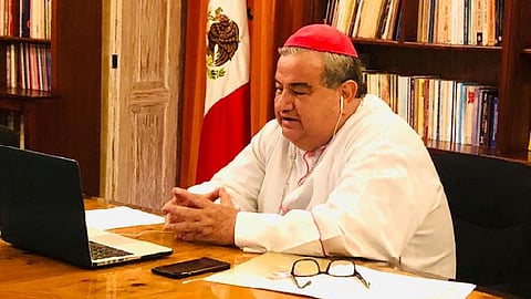 El arzobispo pidió a los ciudadanos de Morelia, construir una calidad humana y no sólo físico-material, esto en el marco del aniversario de la ciudad (Foto: Arzobispo Carlos Garfias Merlos)