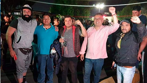 Uno de los dos secretarios generales de la Sección XVIII democrática, Benjamín Hernández, pidió a los maestros no tener miedo ni tampoco caer en provocaciones (Foto: Cortesía)