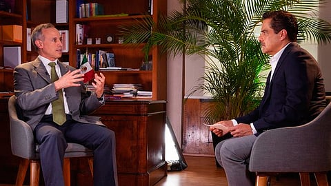 López-Gatell y Alatorre mantuvieron una conversación cara a cara (Foto: @HLGatell)