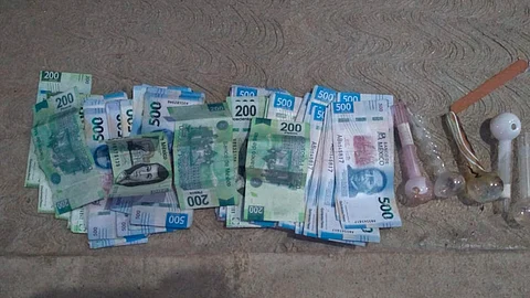 La mujer en posesión de billetes falsos fue detenida en Tingambato (Foto: Cortesía)