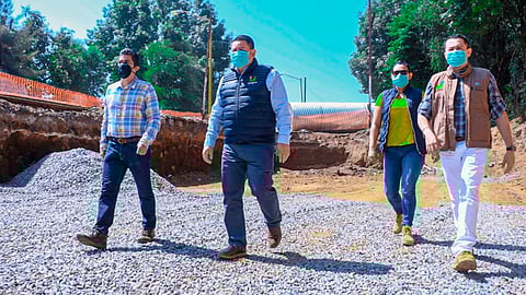 Víctor Manríquez y Germán Tena supervisaron la construcción del Sistema de Retención Pluvial (Foto: cortesía)