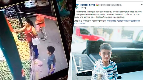 El niño se hizo famoso al ser víctima de robo por una señora (Foto: Captura de pantalla)