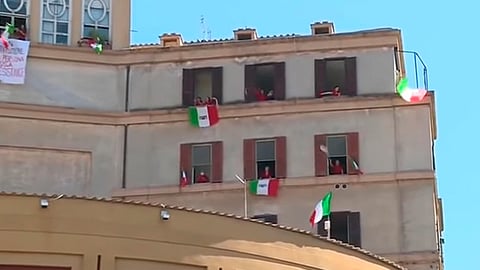 La letra del himno remite a la lucha y a la libertad de la nación italiana (Foto: captura de video)