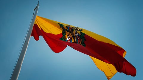 La bandera fue  obsequiada por un grupo de empresarios (Foto: Cortesía)