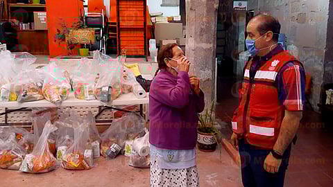 Cáritas Diocesana ha entregado más de tres mil apoyos alimentarios en distintos puntos del estado (Foto: Sayra Casillas)