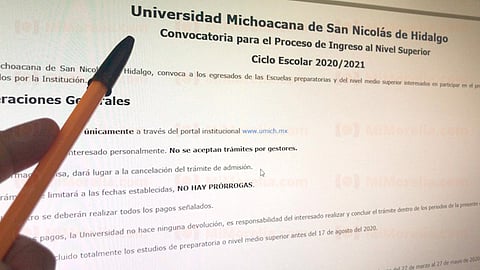 La directora de Control Escolar recordó que el examen de admisión se llevará a cabo el 19 de junio (Foto: MiMorelia)