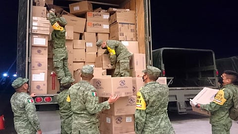 La Secretaría de la Defensa Nacional realiza actividades para proteger la integridad física de la población (Foto Cortesía)