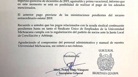 El dirigente del sindicato advirtió que no se descartan más movilizaciones, pues aún hay adeudos por cumplir del CCT (Foto: Cortesía)