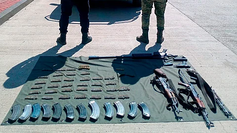 El armamento asegurado fue puesto a disposición la autoridad competente (Foto: Cortesía)