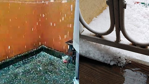 Usuarios reportaron la caída de granizo en algunos puntos de la ciudad (Foto: Especial)