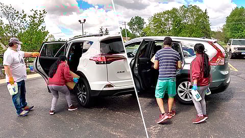 Por medio de la Casa Michoacán Chicago, se otorgan los insumos a personas en condición vulnerable, principalmente a paisanos originarios de comunidades indígenas (Foto Cortesía)