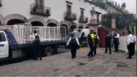 Luego de dos meses cerradas, las plazas fueron reabiertas (Fotograma: Policía de Morelia)