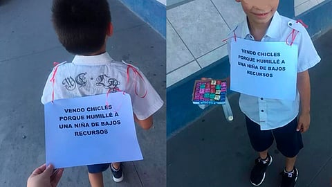 Al parecer el pequeño entendió la lección (Foto FB: Orgasmo Visual)