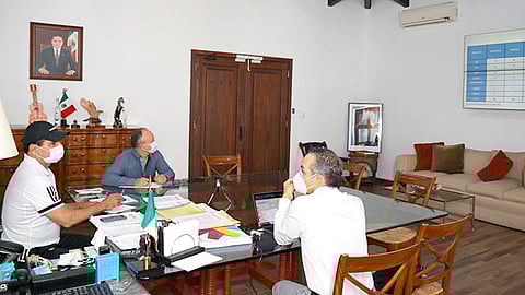 Encabeza gobernador sesión del Comité de Crisis, cuyos integrantes revisaron la evolución de la epidemia en el marco de la Nueva Convivencia (Foto Cortesía)