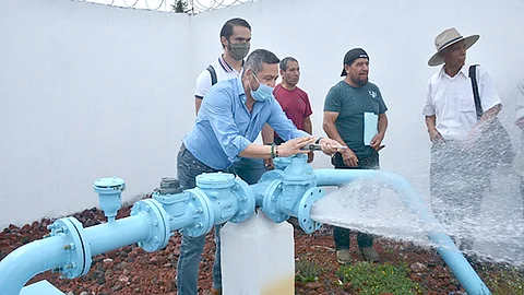 Con esta obra se beneficia a toda la población de esta comunidad, informó Víctor Báez (Foto Cortesía)