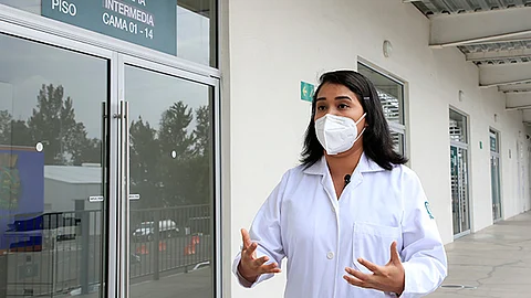 Por dimensión de la pandemia, acepté atender a pacientes Covid-19 en Hospital Autódromo Hermanos Rodríguez, señaló la doctora (Foto Cortesía)